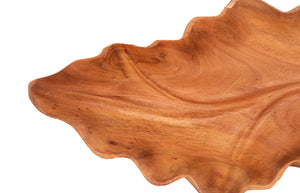 Phillips Collection Carved Leaf Sculpture On Stand - Elegant Hand-carved Mahogany Art For Modern Organic Decor Brown,Black Wood ,Mahogany Id83700