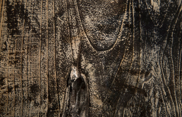 Phillips Collection Black Wash Stool - Handcrafted Solid Wood Accent Piece With Unique Artistic Finish For Any Space Black,Gray Wood Id85087