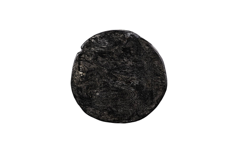 Phillips Collection Black Wash Round Stool - Handcrafted Solid Wood Accent for Versatile Use in Modern & Rustic Spaces ID85088