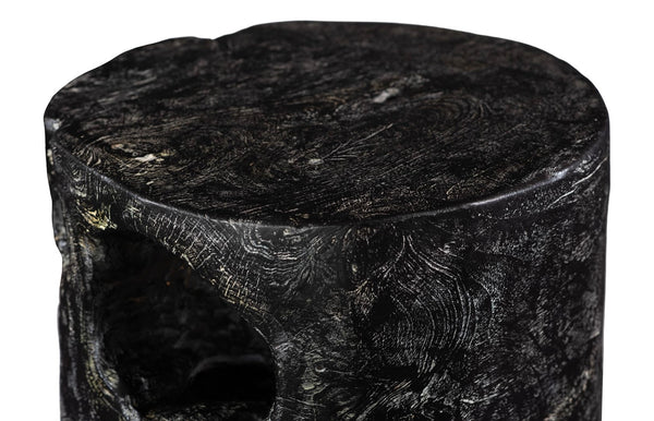 Phillips Collection Black Wash Stool - Handcrafted Solid Wood Accent Piece With Unique Artistic Finish For Any Space Black,Gray Wood Id85088