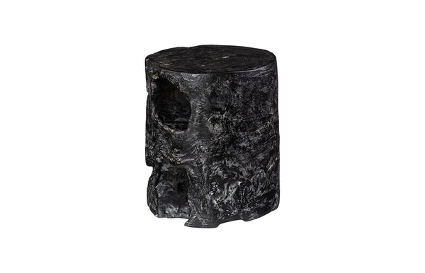 Phillips Collection Black Wash Stool - Handcrafted Solid Wood Accent Piece With Unique Artistic Finish For Any Space Black,Gray Wood Id85088