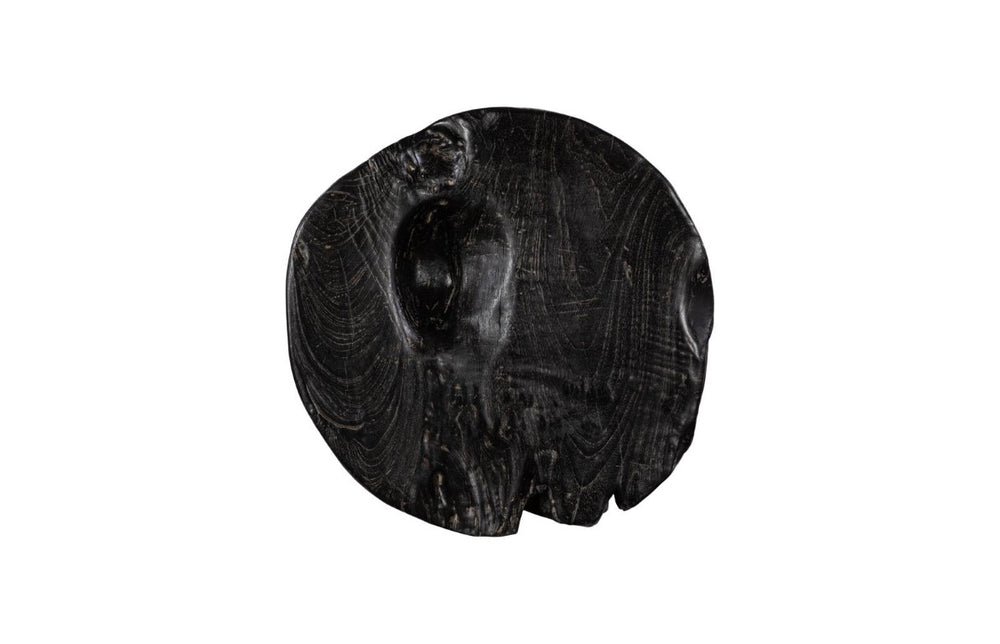 Phillips Collection Black Wash Solid Wood Round Stool Handcrafted Artisan Accent Seat or Plant Stand ID85089