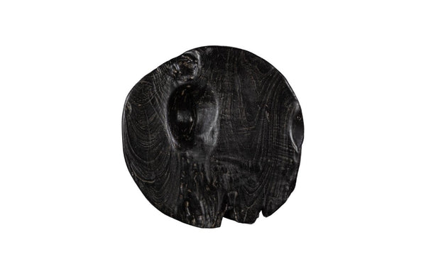 Phillips Collection Black Wash Solid Wood Round Stool Handcrafted Artisan Accent Seat or Plant Stand ID85089