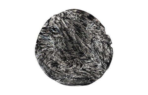 Phillips Collection Side Table Black Wash - Unique Round Solid Wood Accent Table for Modern & Farmhouse Interiors ID85090