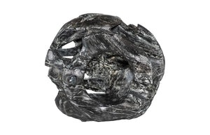 Phillips Collection Teak Planter - Handcrafted Solid Teak Root Wood with Organic Design for Modern Home Décor Accents Black Wash Finish ID85101