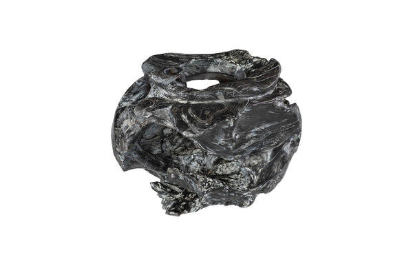 Phillips Collection Teak Planter - Handcrafted Solid Teak Root Wood with Organic Design for Modern Home Décor Accents Black Wash Finish ID85101