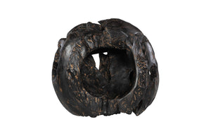 Phillips Collection Teak Planter - Handcrafted Solid Teak Root Wood with Organic Design for Modern Home Décor Accents Black, Brown ID85102