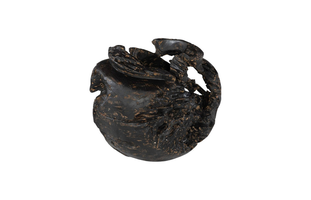 Phillips Collection Teak Planter - Handcrafted Solid Teak Root Wood with Organic Design for Modern Home Décor Accents Black, Brown ID85102