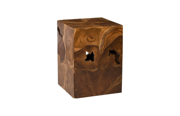 Phillips Collection Teak Slice Side Table – Artisan Crafted Reclaimed Wood Accent for Modern and Farmhouse Interiors ID86063