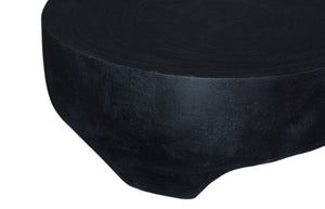Phillips Collection Low Suar Wood Square Coffee Table Ebony Finish Organic Grain for Modern Living Rooms ID86845