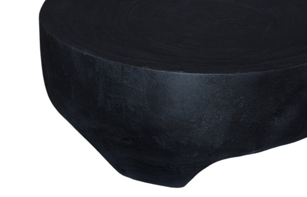 Phillips Collection Low Suar Wood Square Coffee Table Ebony Finish Organic Grain for Modern Living Rooms ID86845
