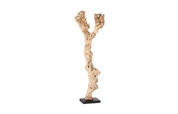 Phillips Collection Wood Abstract Sculpture - 64-inch Tall Contemporary Art Piece For Unique Home Decor & Conversation Starter Brown,Black Wood ,Sonokeling Id87214