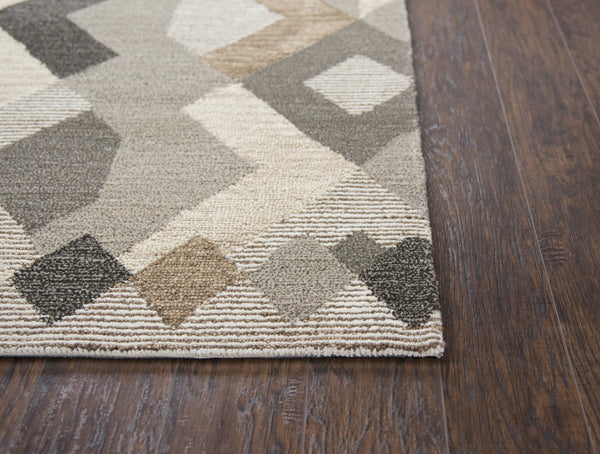 Rizzy Idyllic ID926A Hand Tufted Contemporary Wool Rug Natural/Brown 9' x 12'