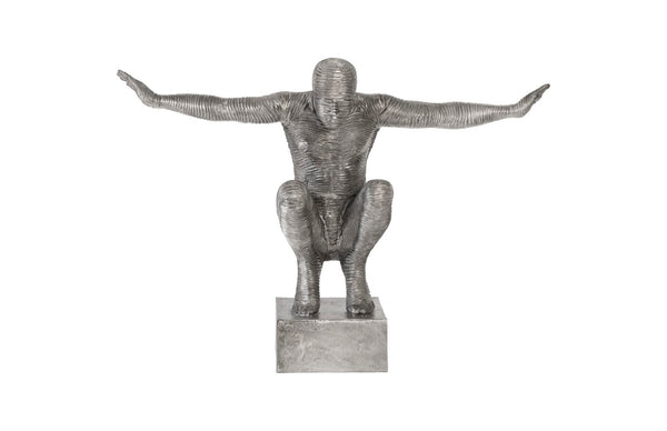 Phillips Collection Outstretched Arms Sculpture - Striking Aluminum Art Piece for Modern Minimalist Home Décor ID96056
