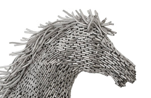 Phillips Collection Horse Galloping Sculpture in Polished Stainless Steel - Dynamic Art for Modern Interiors & Outdoors ID96060