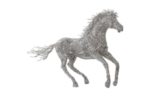 Phillips Collection Horse Galloping Sculpture in Polished Stainless Steel - Dynamic Art for Modern Interiors & Outdoors ID96060