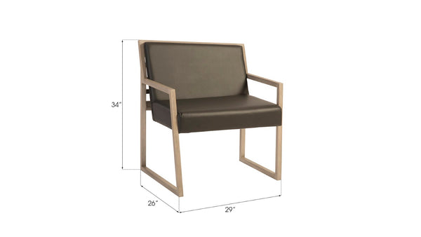 Phillips Collection Ladder Slant Arm Chair, Right - Timeless Travel-Inspired Design with Durable Craftsmanship & Elegance ID96177