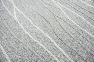 Rizzy Idyllic ID968A Hand Tufted Contemporary Wool Rug Gray/Natural  9' x 12'