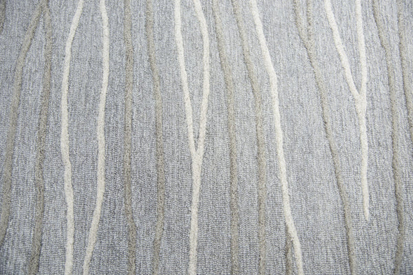 Rizzy Idyllic ID968A Hand Tufted Contemporary Wool Rug Gray/Natural  9' x 12'