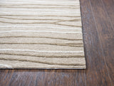 Rizzy Idyllic ID969A Hand Tufted Contemporary Wool Rug Brown/Natural 9' x 12'