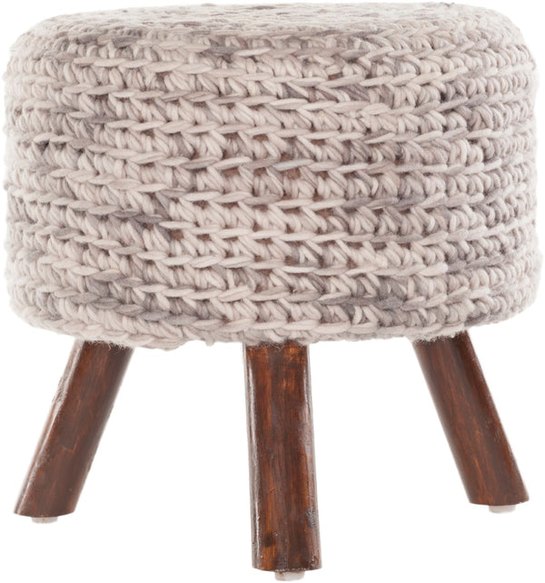 Chandra Rugs Handmade Contemporary Stool - Luxurious Wool Craftsmanship For Stylish Comfort In Any Living Space Beige Mix Wool Ida40402-stool