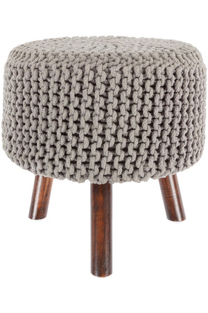 Chandra Rugs Handmade Contemporary Stool - Elevate Your Space With Unique Artistry And Modern Elegance Today! Grey Cotton Ida40407-stool