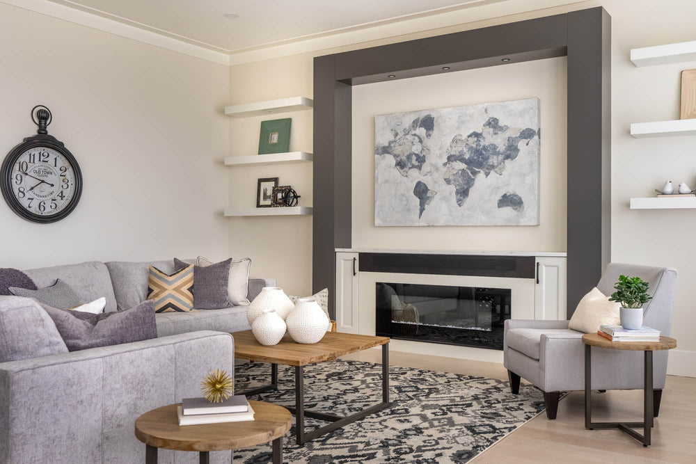 Lh Imports Irondale Round Side Table – Stylish Accent Piece For Modern Home Decor And Elegant Living Spaces Brown,Grey Acacia,Iron Ida035