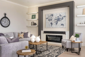 Lh Imports Irondale Round Side Table – Stylish Accent Piece For Modern Home Decor And Elegant Living Spaces Brown,Grey Acacia,Iron Ida035