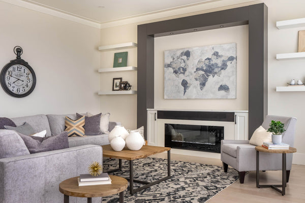 Lh Imports Irondale Round Side Table – Stylish Accent Piece For Modern Home Decor And Elegant Living Spaces Brown,Grey Acacia,Iron Ida035