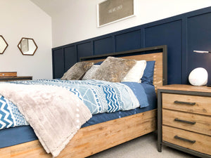 Lh Imports Irondale Nightstand - Elevate Your Home Decor With Stylish Storage And Timeless Design Elements Brown,Grey Acacia,Mdf Acacia Veneer,Iron Idb02