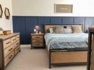 Lh Imports Irondale 7 Drawer Dresser - Stylish Storage Solution For Your Home Decor And Organization Needs Brown,Grey Acacia,Mdf Acacia Veneer,Iron Idb07