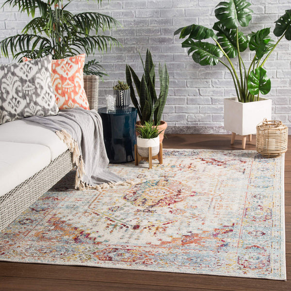 Jaipur Living Jaipur Living Elowen Polypropylene Medallion Boho Indoor Outdoor Rug for Patio 4' x 5'8" RUG142874