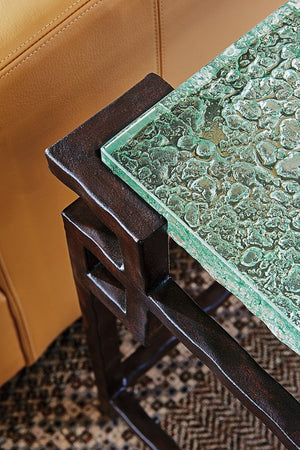 Lexington Tommy Bahama Home Hermes Contemporary Glass Top End Table - Elegant Asian-inspired Design For Modern Living Spaces Sebana  556-953c