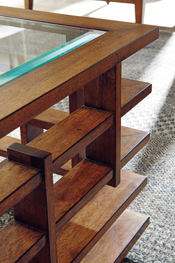 Lexington Tommy Bahama Home Nobu Square Cocktail Table - Luxurious Pan-asian Design With Elegant Glass Top For Contemporary Living Sebana  556-943