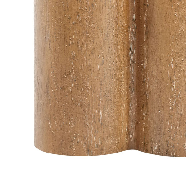 JLA Home Benji Oak Veneer Oval Entryway Table with Sculptural Resin Legs Modern Style Round Accent Table II120-0615