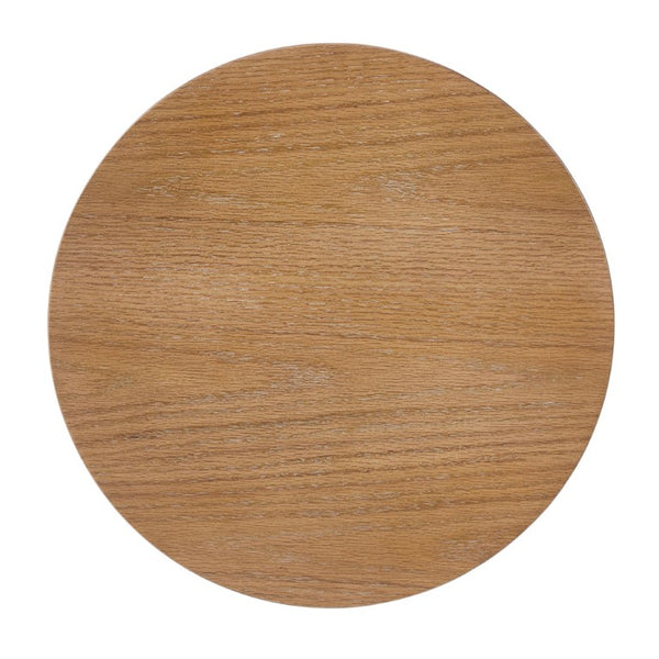 JLA Home Benji Oak Veneer Oval Entryway Table with Sculptural Resin Legs Modern Style Round Accent Table II120-0615