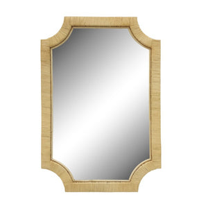 JLA Home Nova Artisan Rattan Framed Wall Mirror with Organic Texture for Bedroom or Entryway II95F-0167