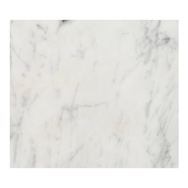 Moe's Home Carter Nightstand With Elegant White Banswara Marble Top And Stylish Ribbed Mango Wood Storage Black White Banswara Marble Top,Solid Mango Wood Drawer Front Ik-1035-02