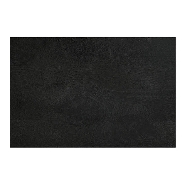 Moe's Home Corrine Nightstand - Charming Antique Finish With Floral Drawer Pull And Durable Mango Wood Design Black Mango Wood Cabinet,Legs & Drawer,Metal Side Mounted Glides Ik-1037-02