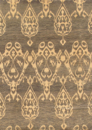 Pasargad Home Ikat Collection Luxurious Hand-knotted Wool Area Rug For Traditional Elegance   Pdc-ikat 4x6