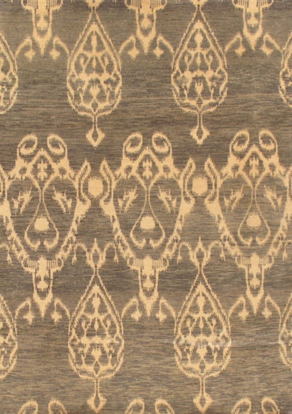 Pasargad Home Ikat Collection Luxurious Hand-knotted Wool Area Rug For Traditional Elegance   Pdc-ikat 4x6