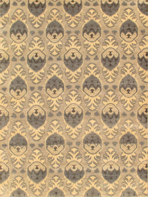 Pasargad Home Ikat Collection Luxurious Hand-knotted Wool Area Rug For Traditional Elegance   Pdc-ikat 9x12