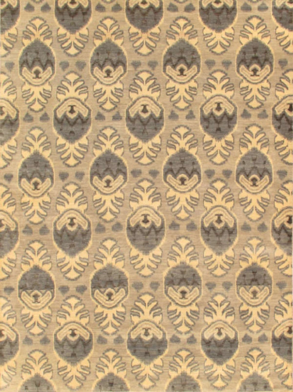 Pasargad Home Ikat Collection Luxurious Hand-knotted Wool Area Rug For Traditional Elegance   Pdc-ikat 9x12