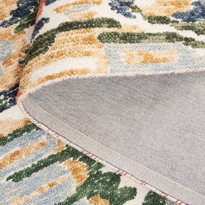 Safavieh Ikat Contemporary Hand-tufted Area Rug - Luxurious Wool-cotton Blend For Elegant Home Décor Green ,Rust 85% Wool,15% Cotton Ikt151y-4