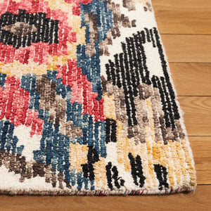 Safavieh Ikat Hand-tufted Area Rug - Contemporary Wool & Cotton Blend For Modern Home Decor Comfort & Style Black ,Red 85% Wool,15% Cotton Ikt152z-3