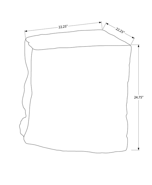 Monarch Specialties Accent Table - Stylish 25” Indoor/Outdoor Multifunctional Side Table For Living Room & Bedroom Decor Grey Magnesium Oxide (Mgo)" I 4115