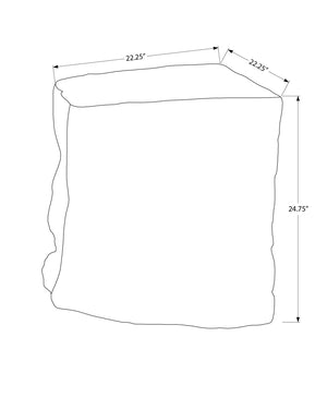 Monarch Specialties Accent Table - Stylish 25” Indoor/Outdoor Multifunctional Side Table For Living Room & Bedroom Decor Black Magnesium Oxide (Mgo)" I 4117