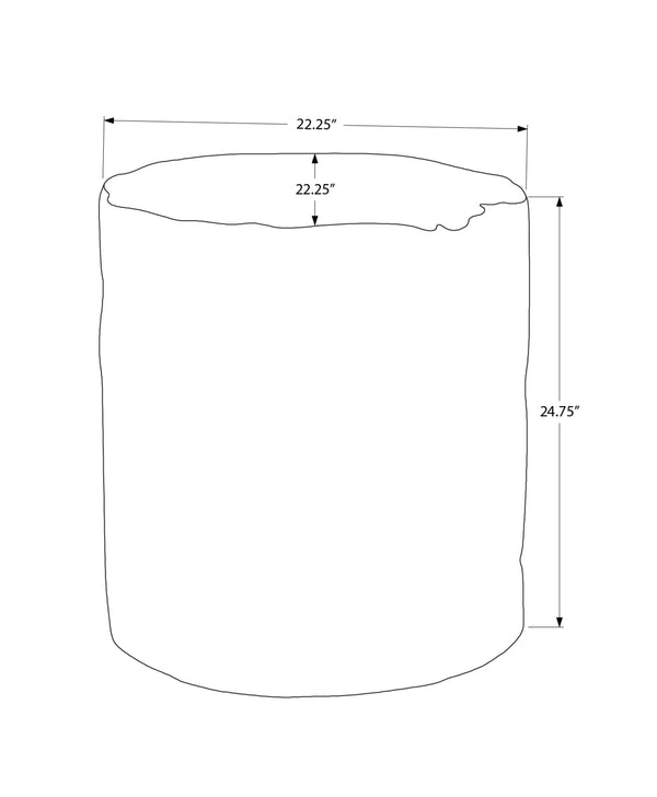 Monarch Specialties Accent Table, 25" High Drum Design For Indoor Or Outdoor Use - Modern Style, Easy Maintenance, Versatile White Magnesium Oxide (Mgo)" I 4121