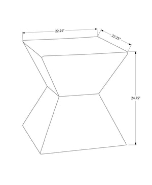Monarch Specialties Accent Table, 25"H - Stylish Indoor/Outdoor Side Table For Living Room, Bedroom & Patio Decor Black Magnesium Oxide (Mgo)" I 4127