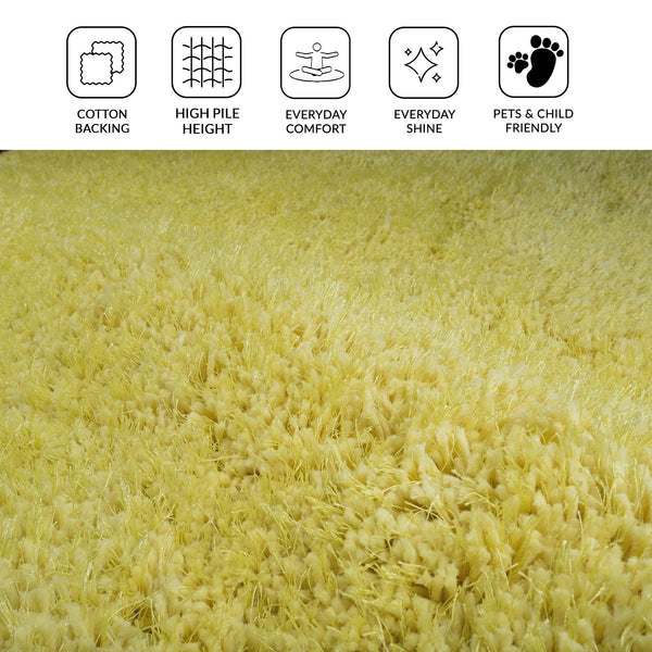 Illustrations Plush Microfiber Shag Rug High Pile Soft Polyester Living Room Accent